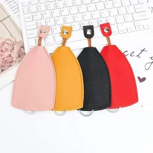Premium Leather Pull-Out Keychain Organizer