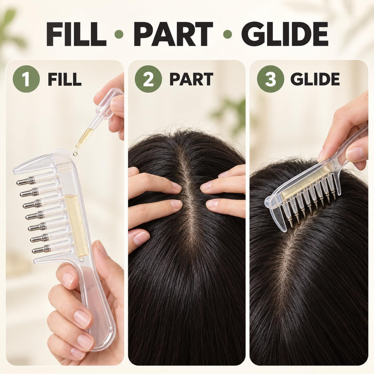 Scalp Oil Dispenser Comb
