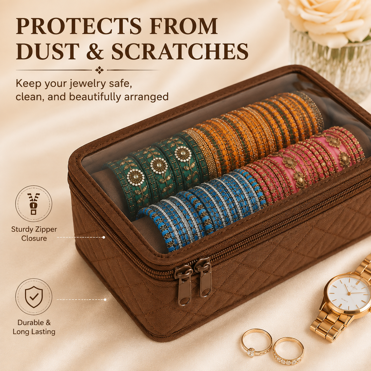 Bangle Jewelry Roll Organizer