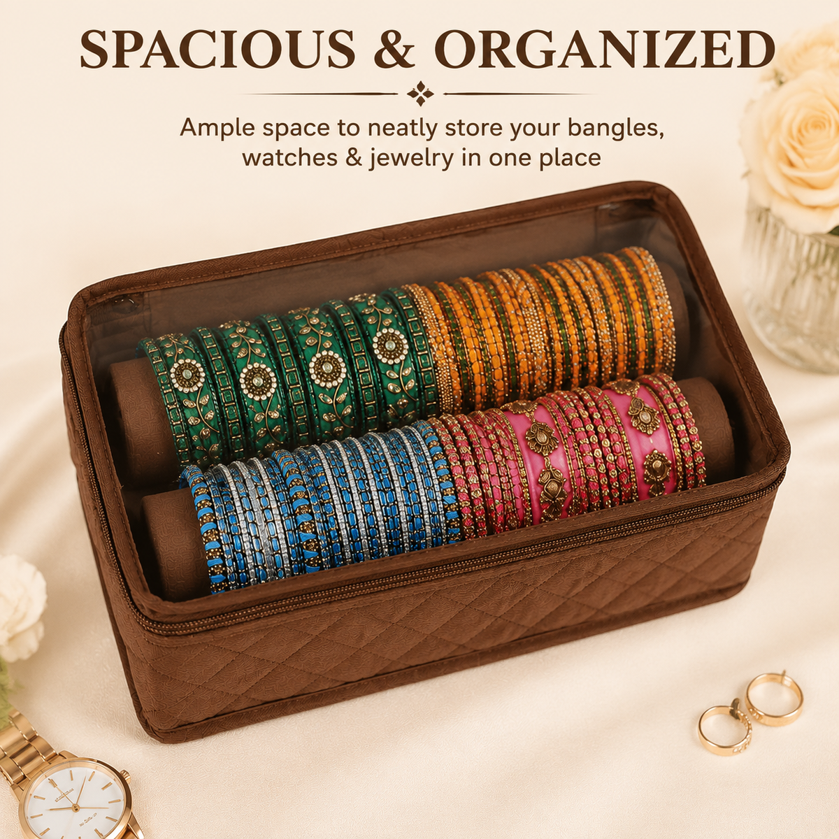 Bangle Jewelry Roll Organizer