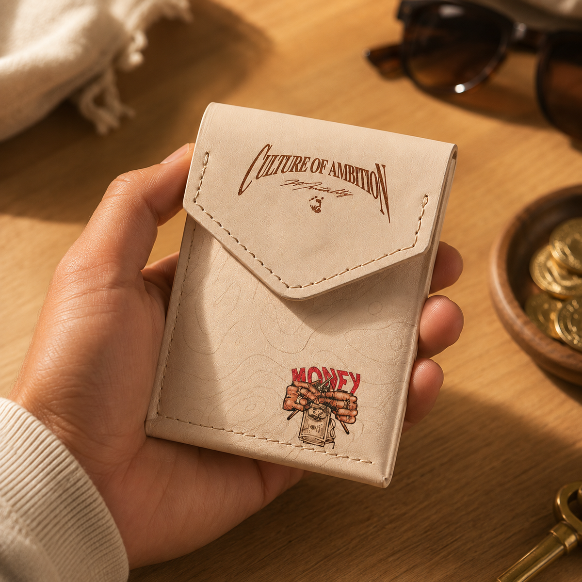 Money Print Slim Card Wallet