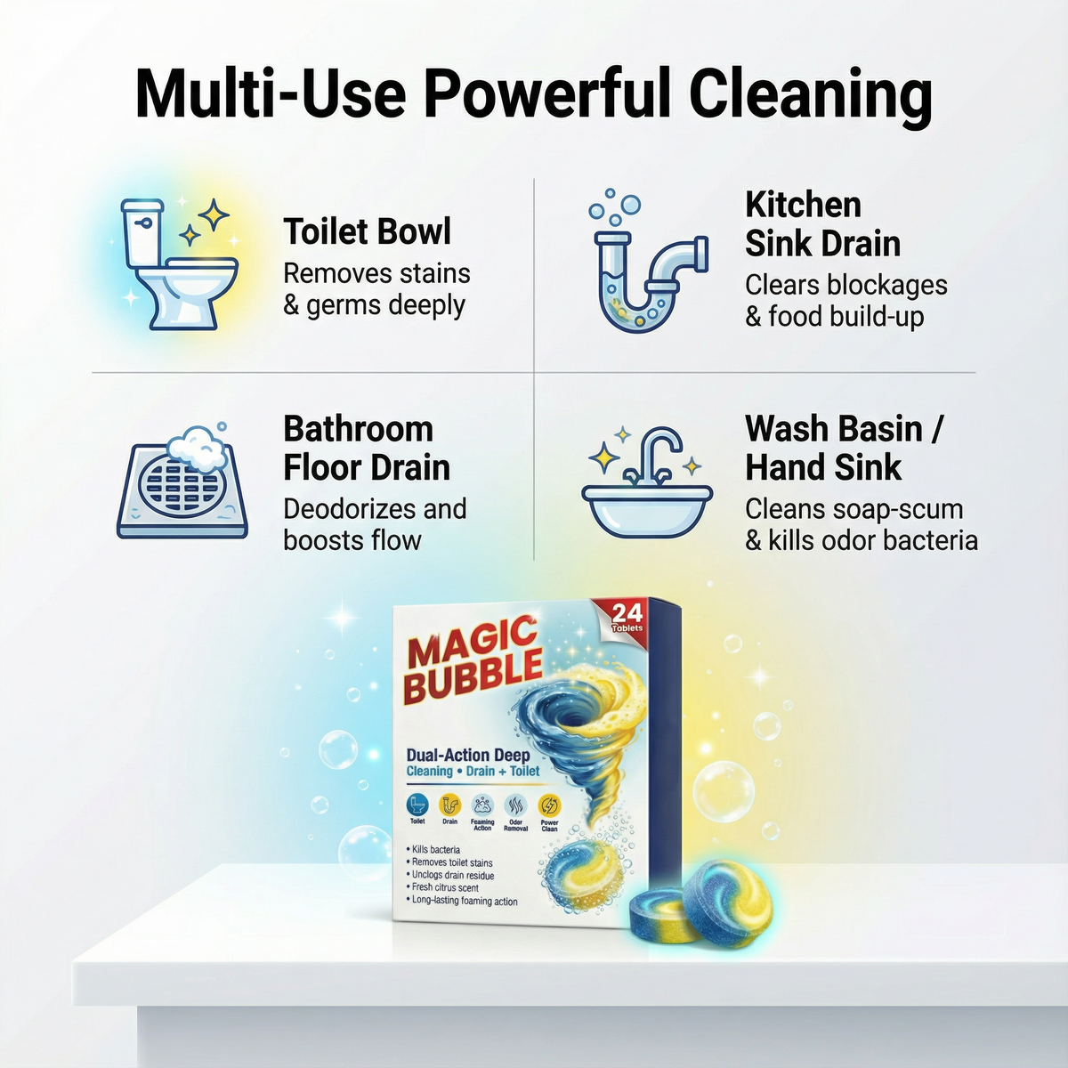 Magic Bubble Cleaning Tablets🔥