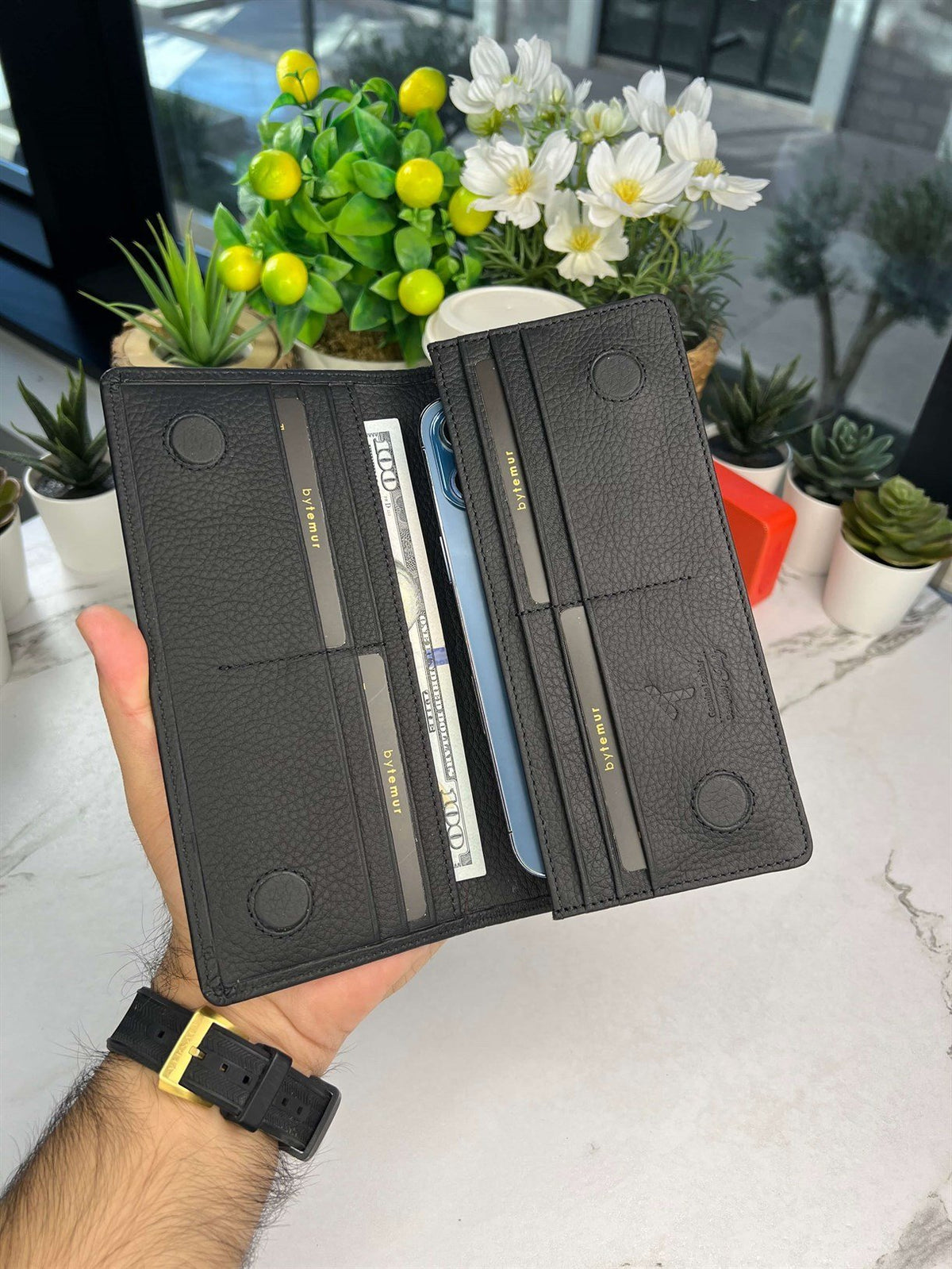 Premium LEATHER LONG WALLET FOR MEN ( ORIGNAL LEATHER )