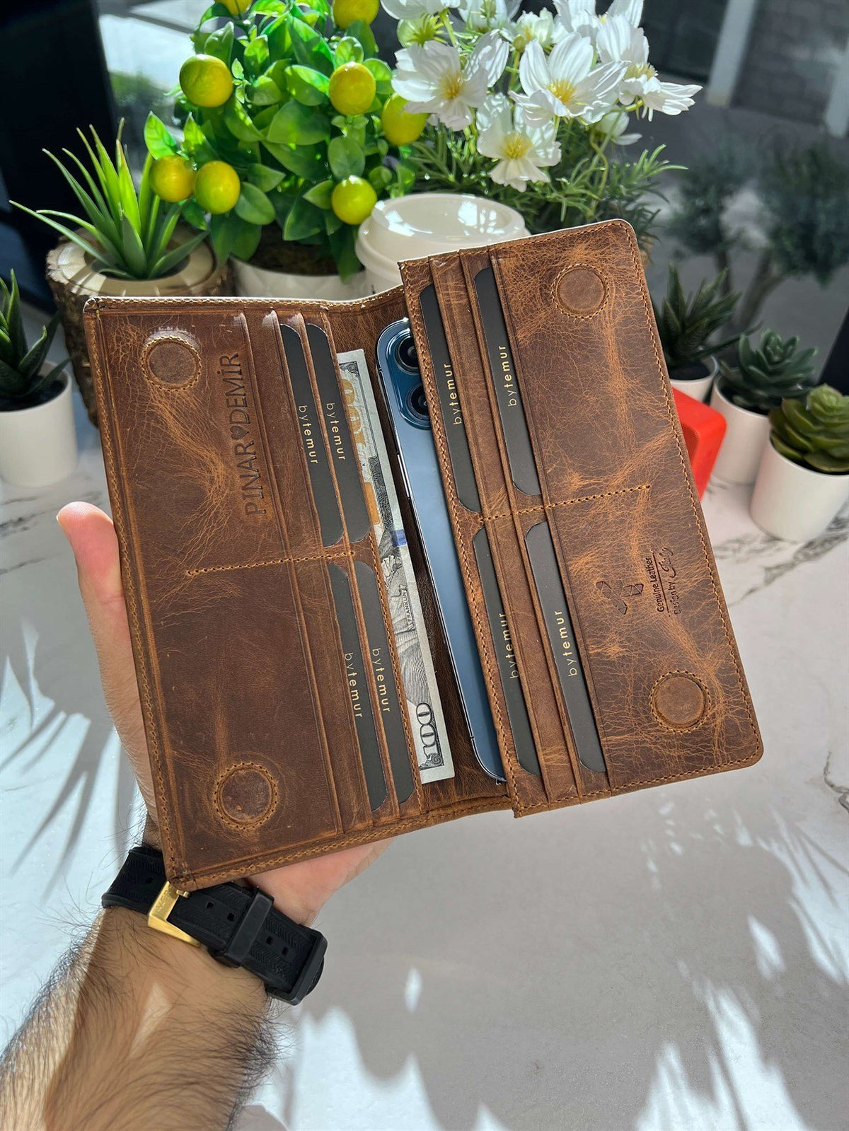 Premium LEATHER LONG WALLET FOR MEN ( ORIGNAL LEATHER )